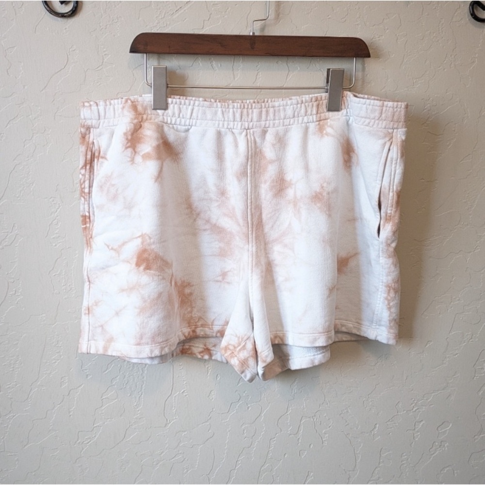 Madewell Tan White Tie Dye Cotton Shorts XXL